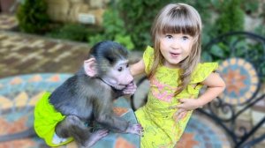 Ангелина ТАНЦУЕТ для Люси и машет ей опахалом в ОЧЕНЬ КРАСИВОМ УГОЛКЕ парка! АнгеЛюсики в Тайгане!