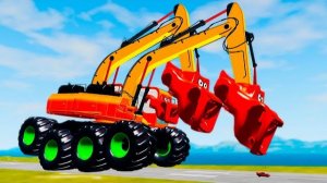 ЭПИЧЕСКИЙ ПОБЕГ ОТ МОНСТР-ЭКСКАВАТОРА ПРОТИВ СПАЙДЕР-КАРА В BEAMNG DRIVE