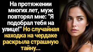 ИСТОРИИ ИЗ ЖИЗНИ/На протяжении многих лет, муж повторял мне, что подобрал меня на улице