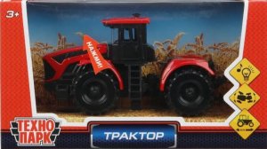 Модель металлическая свет-звук, "Кировец к7" 13 см. красный Технопарк KIROVETS