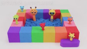 ЛЕПИМ БАССЕЙН ИЗ КИНЕТИЧЕСКОГО ПЕСКА ДЛЯ СПРУНКИ ВИДЕО МУЛЬТИКИ ДЛЯ ДЕТЕЙ КАНАЛ ИГРАЛКИ-ЗАЛИПАЛКИ