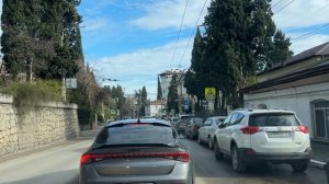 Ялта. По ул.Кирова от ВВНИИВиВ "Магарач" до К.Маркса улицы. 06.01.2026. Крым. Crimea. Yalta.