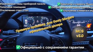 Премиальная прошивка ГУ Geely Monjaro для авто ОД: установка навигации, онлайн кино, изменений тем