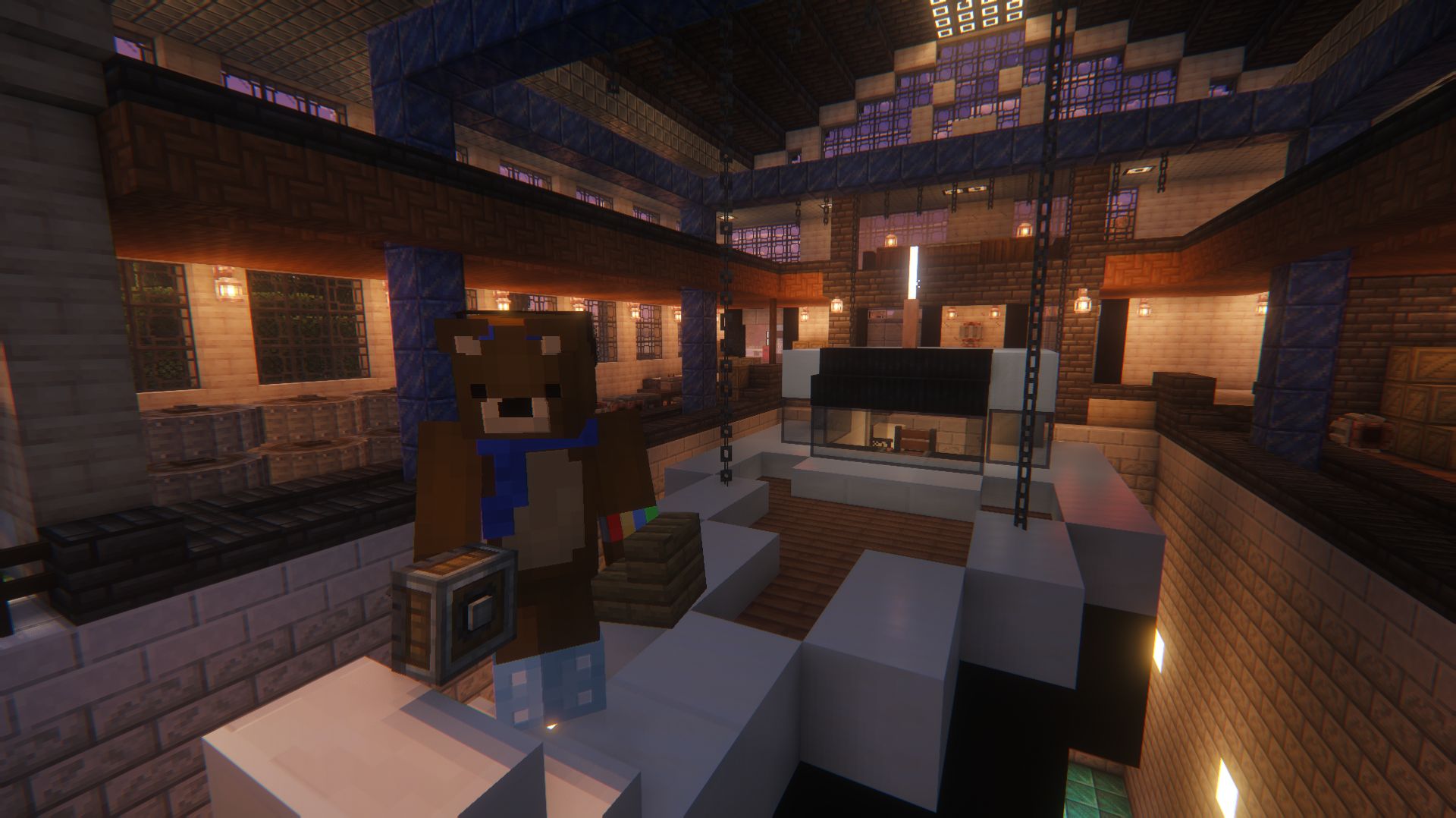 Minecraft мод FreshCraft. Проект строительства города #12. (Порт. часть 5) Яхта "Ангара"