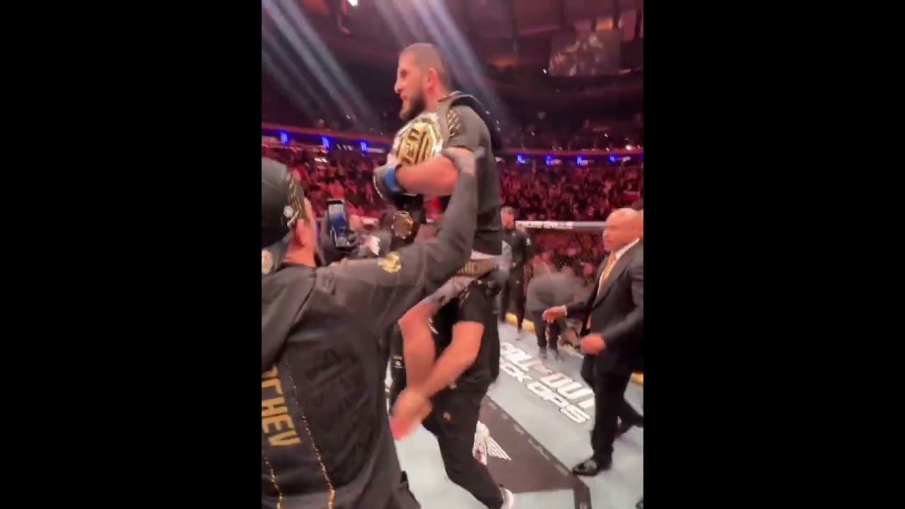 Ислам Махачев новый чемпион UFC в полусреднем весе смотреть онлайн