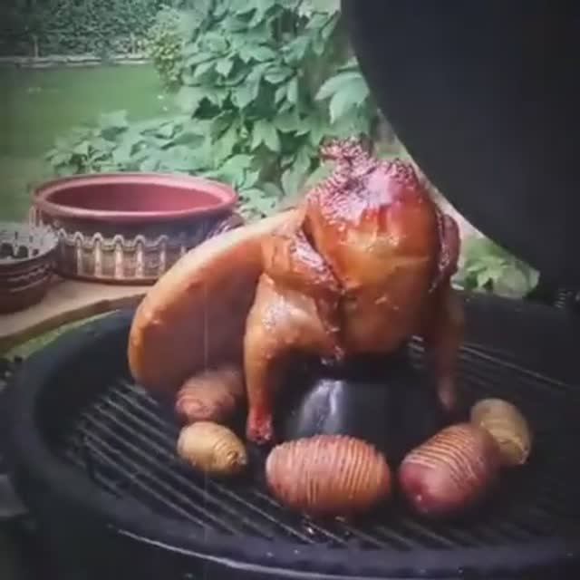 Курица банке со специями в гриле Start Grill 22