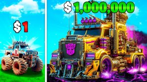 Прокачал Монстр Трак С $1 ДО $1,000,000 в ГТА 5!