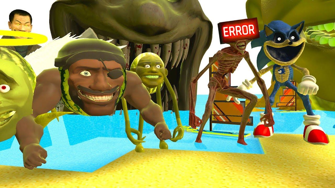 ВСЕ НОВЫЕ ПЕРСОНАЖИ LIN GANG MELON: ГИГАНТСКАЯ АРМИЯ НА КАРТЕ MINECRAFT В GARRY’S MOD