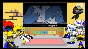 реакция андертейл на песню хоррора 'Добыча'