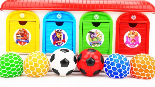 Мультики для малышей. Яркие Мячики и гараж Щенячьего Патруля. Мультики для детей смотреть онлайн.