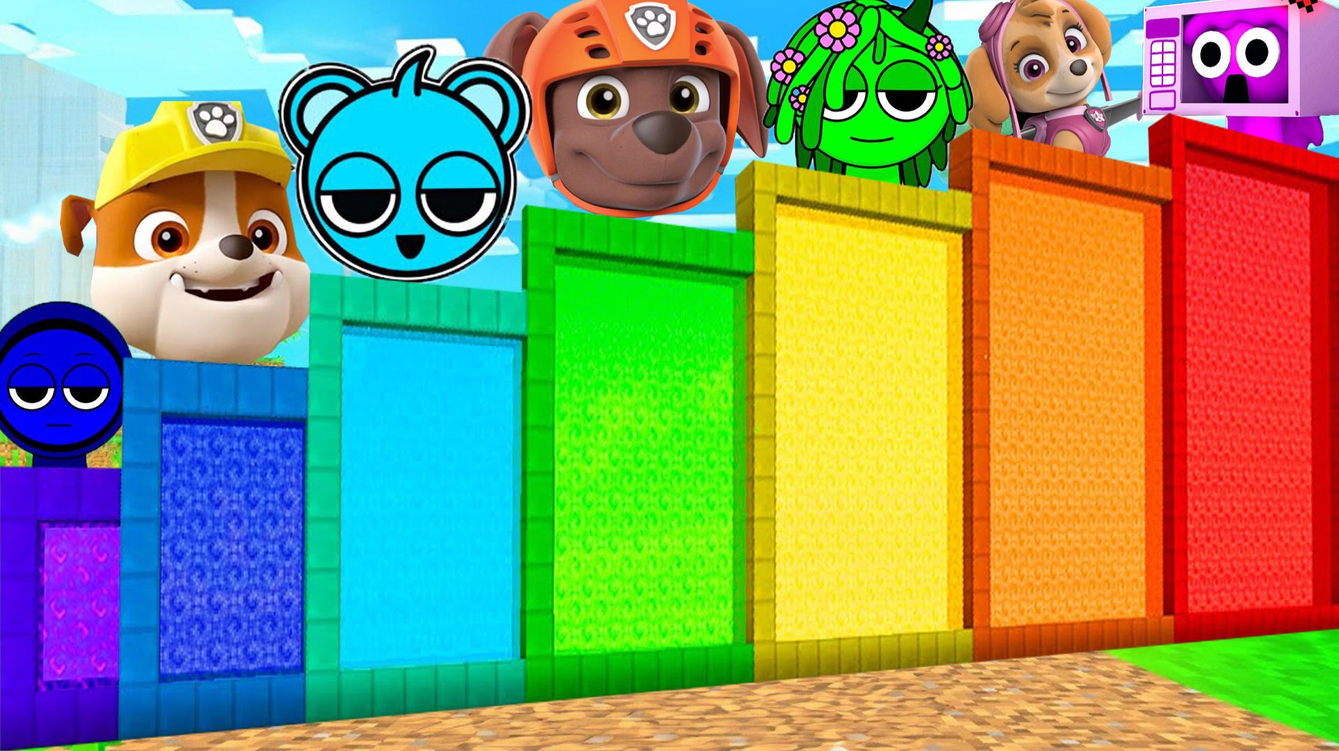 ВЫБЕРИ ПРАВИЛЬНЫЙ ПОРТАЛ ДЛЯ ВЫЖИВАНИЯ ЩЕНЯЧИЙ ПАТРУЛЬ ЛЕДИ БАГ СПРУНКИ В МАЙНКРАФТ смотреть онлайн