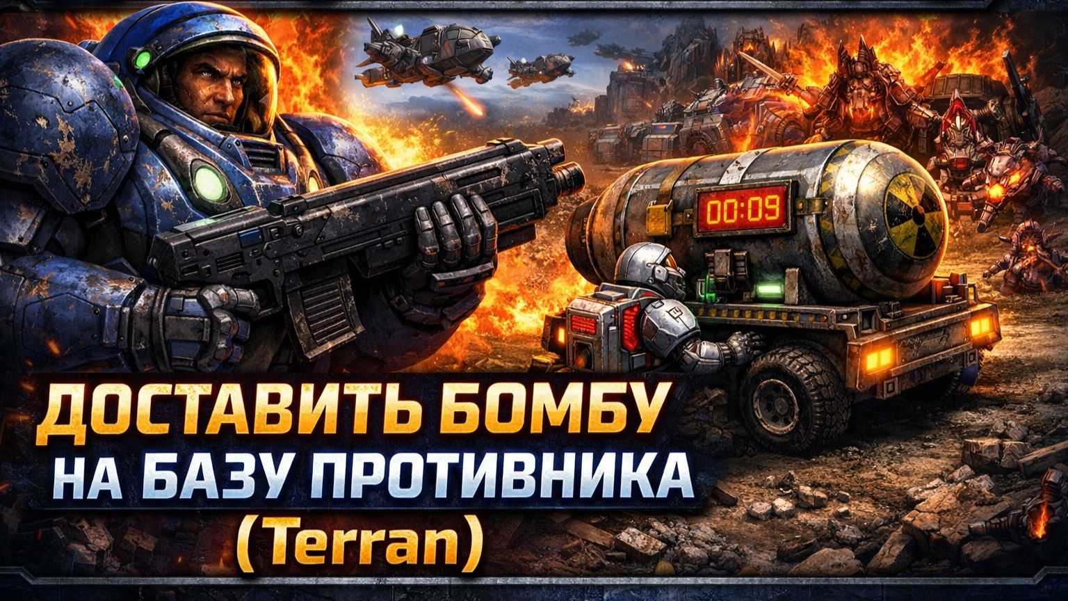 ДОСТАВИТЬ БОМБУ НА БАЗУ ПРОТИВНИКА (Terran) 💣 SC #StarCraft #️⃣6️⃣ смотреть онлайн