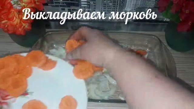 Куриная грудка с овощами в духовке.
