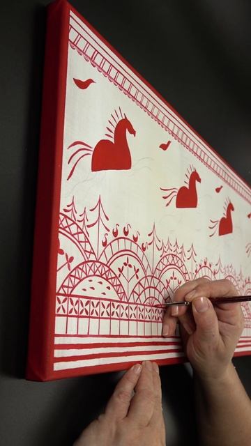 Тренд 2026 — мезенская роспись #таиркраски #творчество #art