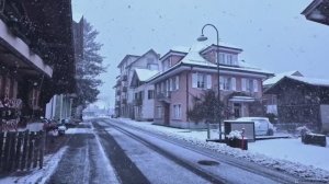 Сильный снегопад в Швейцарии ❄️ Красивая швейцарская деревня в снегу 🇨🇭