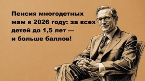 2026 год многодетные мамы пенсия