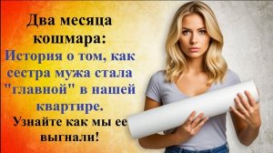 Жизненные истории / Аудиорассказы / Онлайн / Как золовка чуть не отобрала у нас квартиру