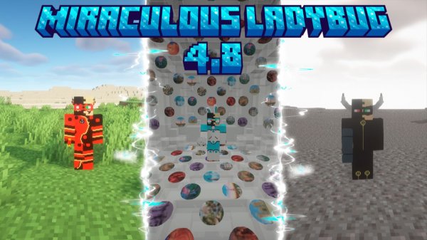 ОБЗОР МОДА MIRACULOUS LADYBUG 4.8 DRAGONBUG / OX MIRACULOUS / RABBIT NORA #ladybug #minecraft