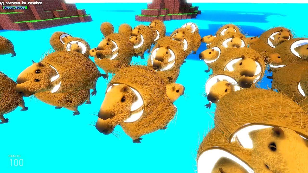 All Capibarello Cocosini In Pool | Italian Brainrot In Gmod !