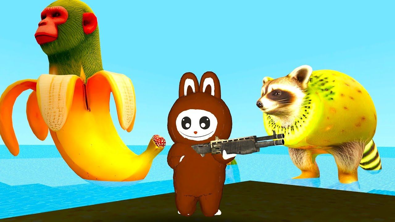 LIN GANG MELON CARRIER TITAN VS LABUBU Italian Brainrot in Pool in Gmod !