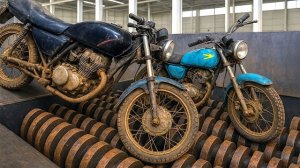 Шредер против старых мотоциклов. Беспощадная машина