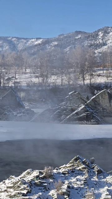 Алтай зимой.Зубы дракона