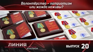Волонтёрство – патриотизм или жажда наживы? Линия анализа 20