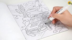 РАСКРАСКА С МАШИНКОЙ. СПОРТИВНЫЕ МАШИНЫ