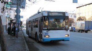 Троллейбус Екатеринбурга Тролза-5275.07 «Оптима» №302 маршрут 3 на остановке "Гостиница Центральная"