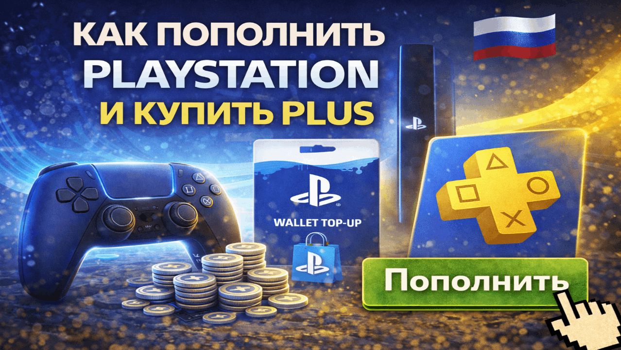 Как пополнить Playstation и купить Plus смотреть онлайн