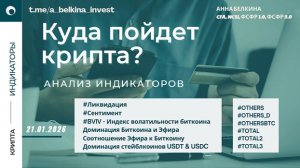 Куда пойдет крипта? Индикаторы Сентимента, Волатильности, Капитализации и Доминации - Январь 2026