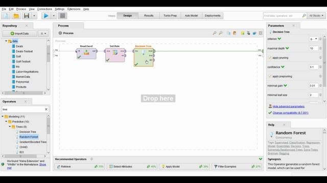 Интерфейс RapidMiner смотреть онлайн