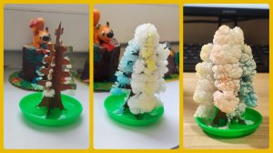 Выращиваем кристаллы /Дерево с растущими кристаллами