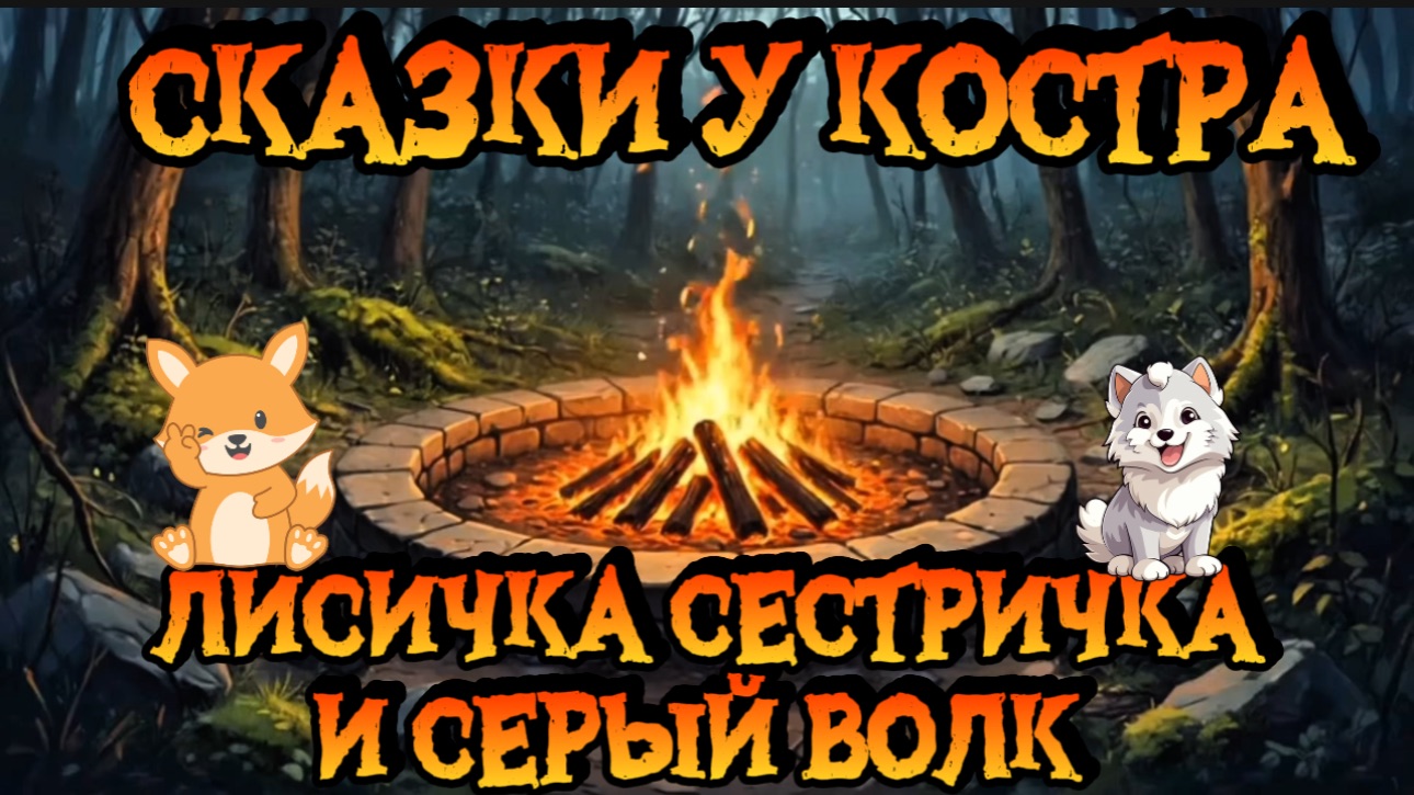 Сказки у костра, Лисичка сестричка и Братец волк , сказки для детей и малышей