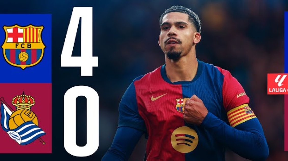 ФК "БАРСЕЛОНА" 4 - 0 РЕАЛ СОСЬЕДАД ЛАЛИГА 2024/25 смотреть онлайн