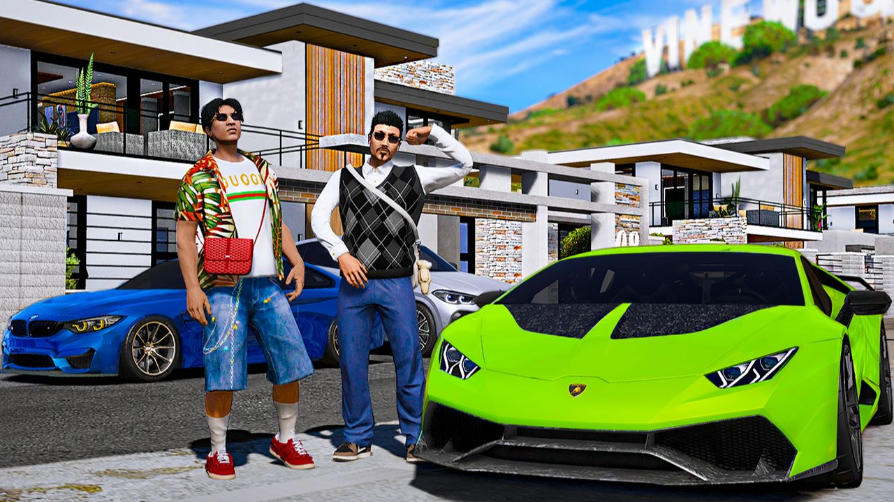 ОТЕЦ И СЫН В GTA 5 - МОЙ СЫН ПОСТРОИЛ КОТТЕДЖНЫЙ ПОСЁЛОК! СЫНОК ПОДАРИЛ МНЕ ДОРОГОЙ ОСОБНЯК! 🌊ВОТЕР смотреть онлайн