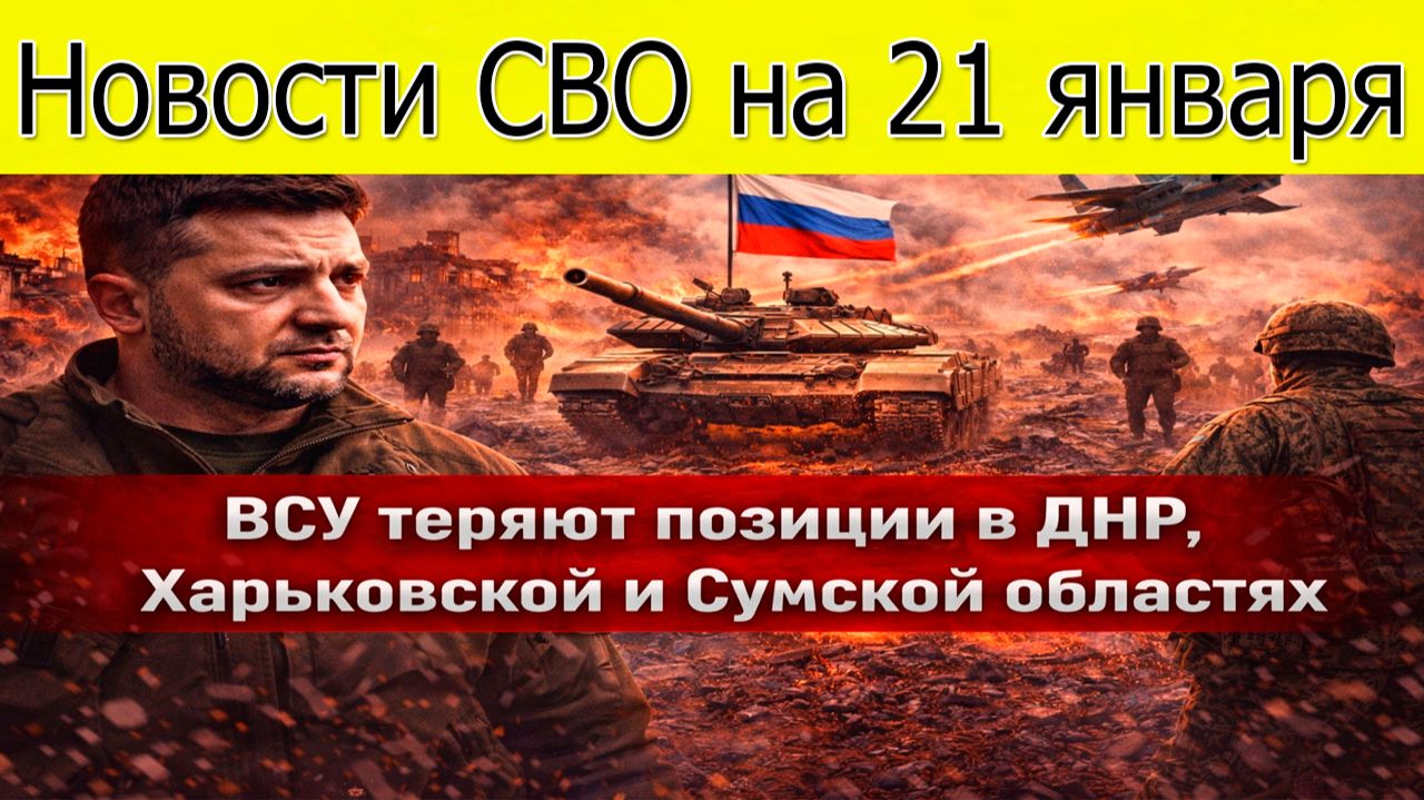 Новости СВО на 21 января.ВС РФ зачистили Дегтярное,ВСУ в Константиновке попали в тиски смотреть онлайн