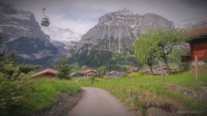 Поездка по швейцарским деревням под фортепианную музыку в формате 4K