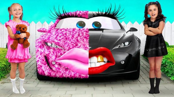 Розовая птица против черной машины — мы развиваем креативность и воображение