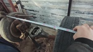 Укороченный мост на колею 90 см с тормозными барабанами