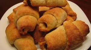 Творожные рогалики с мармеладом