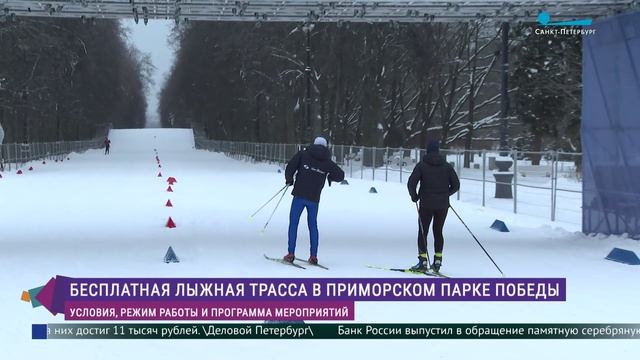 Бесплатная лыжная трасса в Приморском парке Победы смотреть онлайн