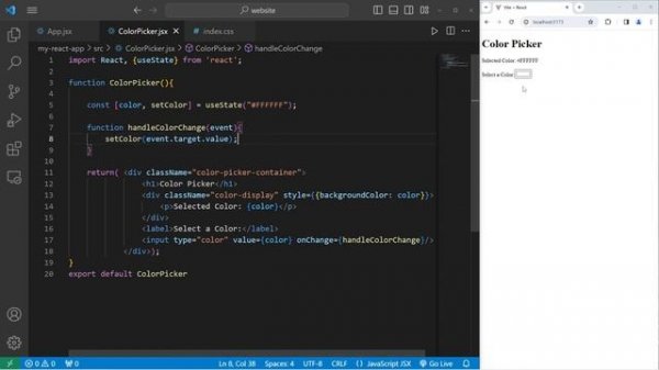 Build this color picker app with React! 🖌