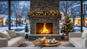 Нежный камин, романтическая музыка для отдыха , уютная зимняя веранда