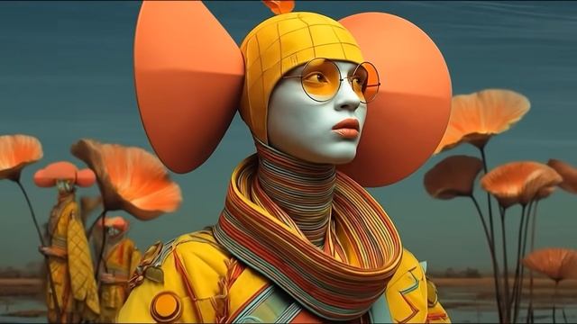 Сюрреалистические сцены в оранжевых и желтых тонах смотреть онлайн