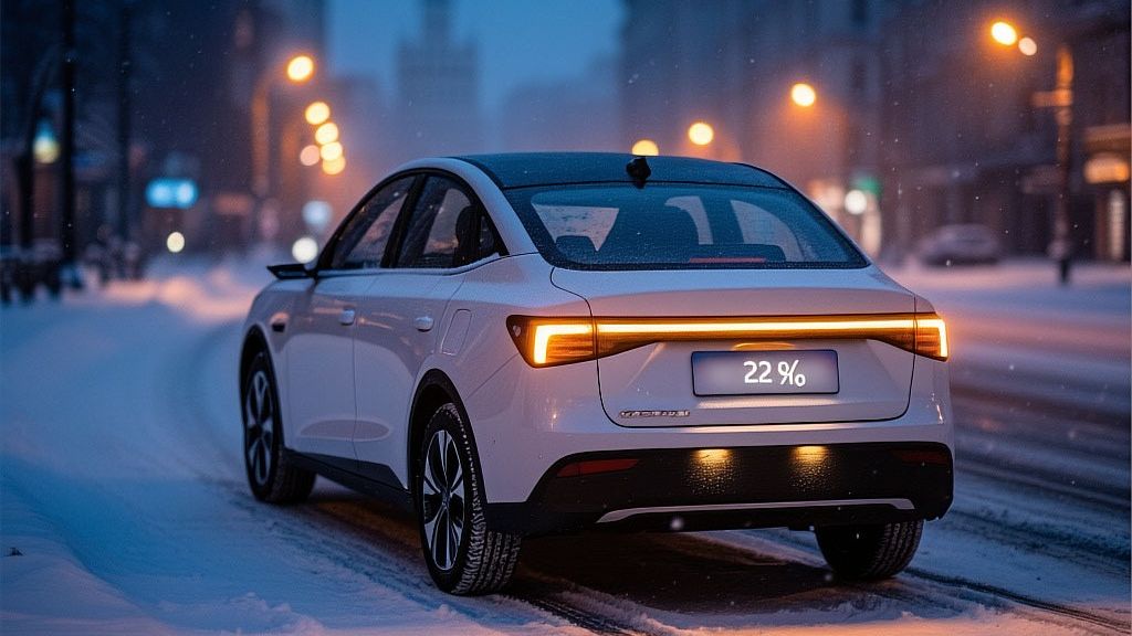 –5°C против –12°C: как меняется запас хода на Москвиче 3e?