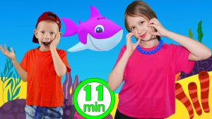 Песенки для детей на английском языке, акуленок и другие