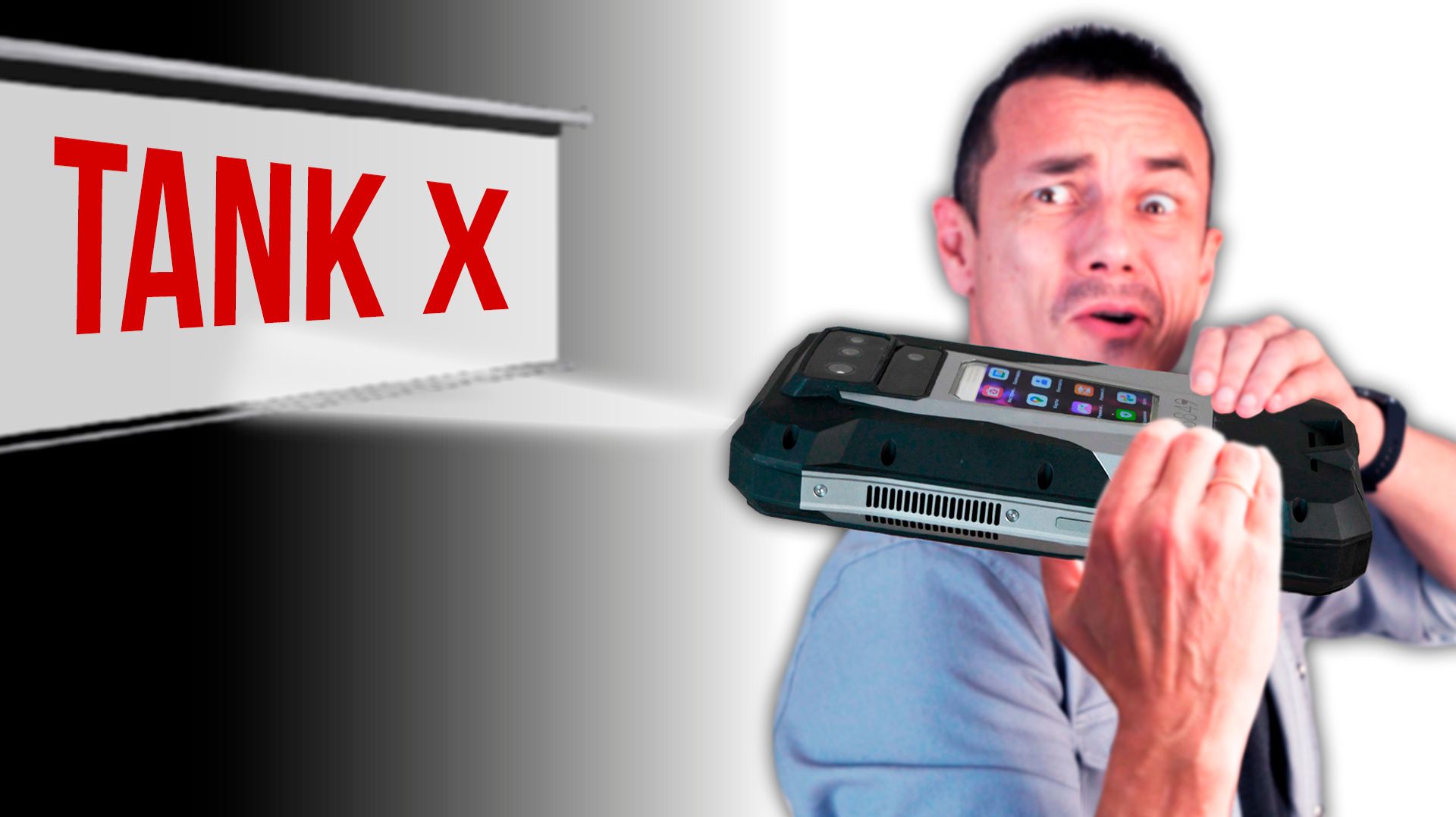 ТУРБОфон всё в одном! TANK X - кинотеатр, фен, гантеля, камера, прожектор итд смотреть онлайн