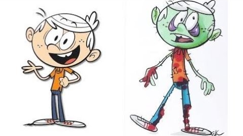 Герои мультфильмов в образе зомби