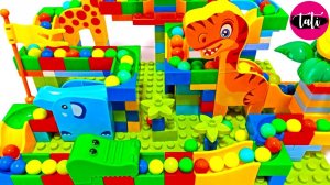 Играем в конструктор Марбл Ран, Лего. Мультфильм для детей. ASMR